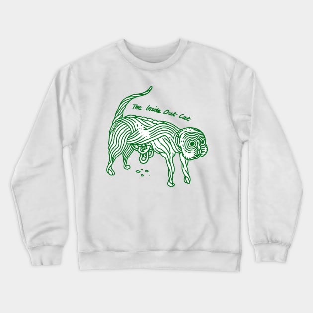 The Inside Out Cat Crewneck Sweatshirt by tom af brockbrock